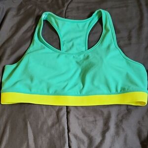 GAP Green and Yellow Racerback Swim Top